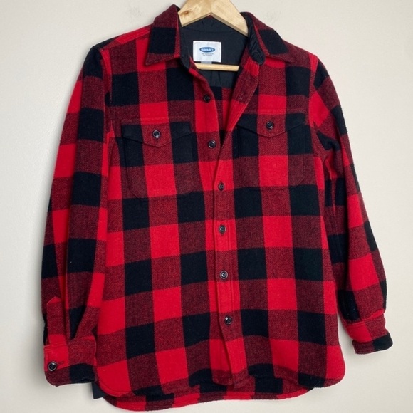 Old Navy Red And Black Buffalo Check
Plaid Flannel Shacket - Picture 1 of 5